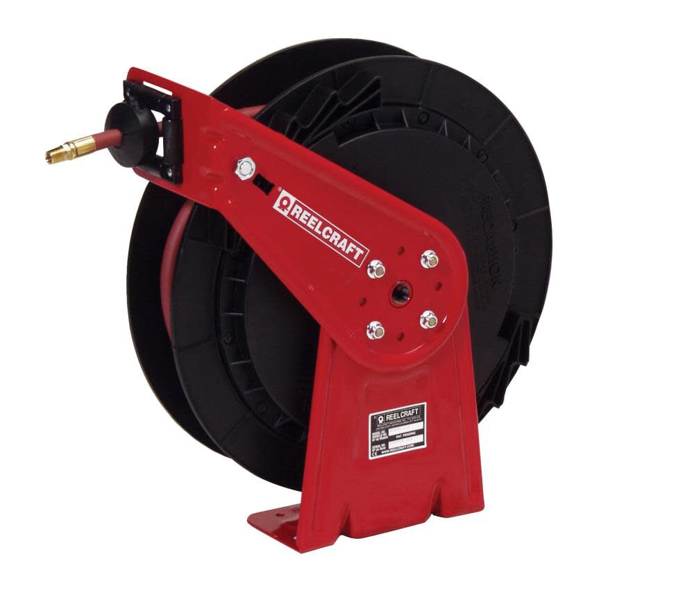 Premium 100% Guarantee 3/8” x 50' Spring Retractable Hose Reel with Hose,  Steel and Composite Materials at